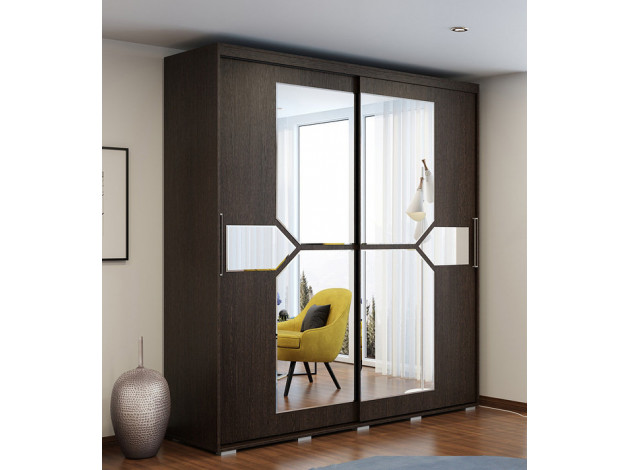 Шкаф-купе с зеркалом Крафт-4 Венге купить в интернет магазине Алеся ...