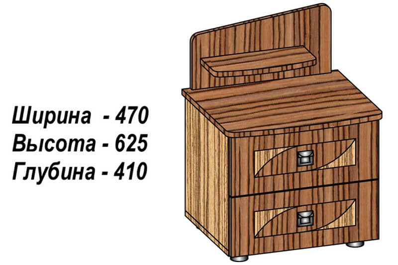 Тумбочка прикроватная на ножках в стиле лофт